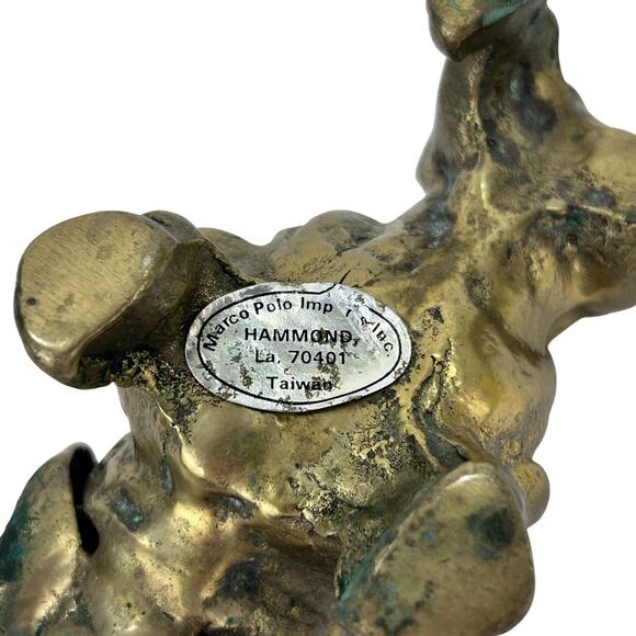 Vtg Solid Brass English Bulldog Gold Desk Paperweight/Figurine 4” statue heavy - Picture 8 of 8